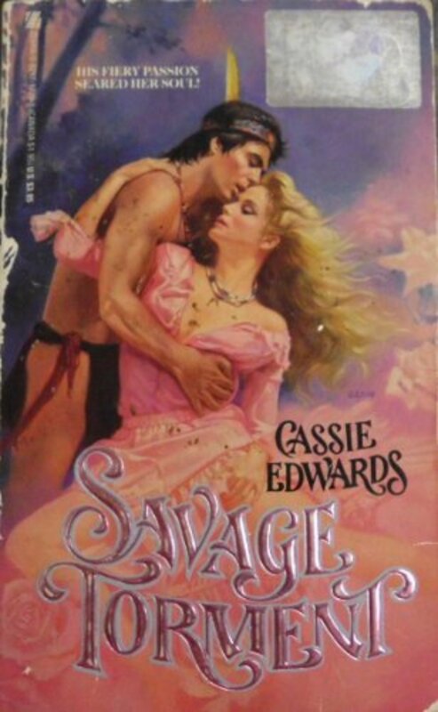 Book cover for "Savage Torment" by Cassie Edwards