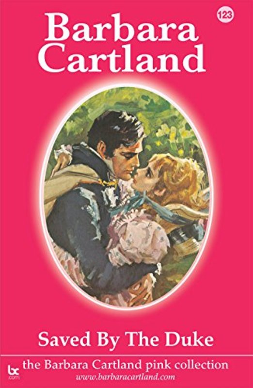Book cover for "Saved by the Duke" by Barbara Cartland