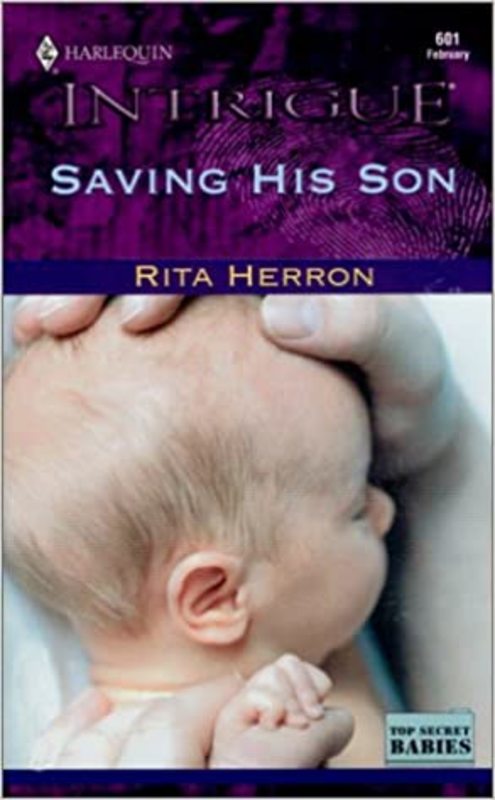 Book cover for "Saving His Son" by Rita Herron