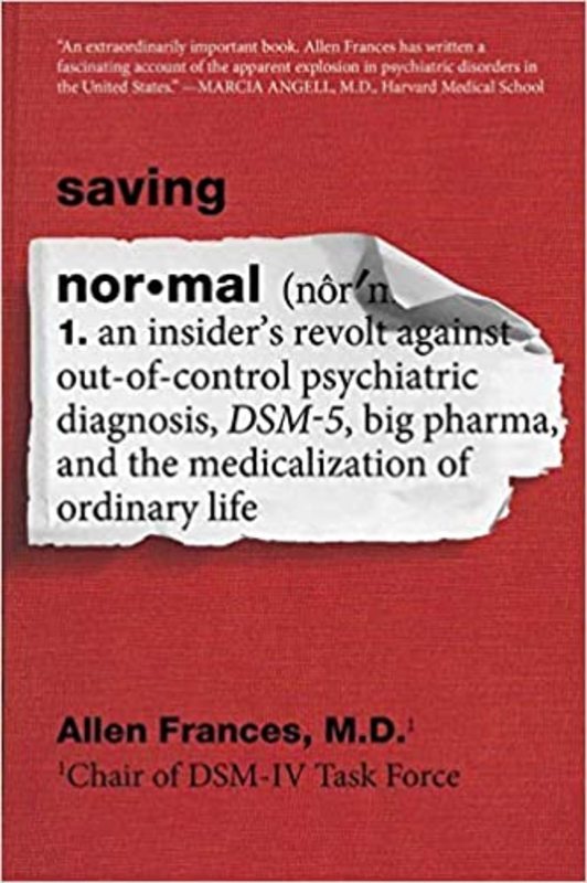 Book cover for "Saving Normal" by Allen Frances