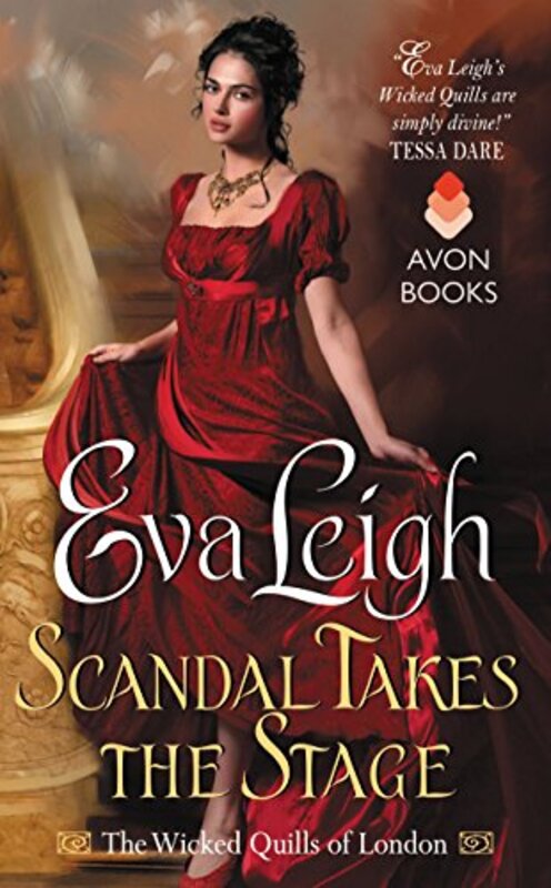 Book cover for "Scandal Takes the Stage" by Eva Leigh