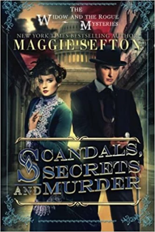 Book cover for "Scandals, Secrets, and Murder" by Maggie Sefton