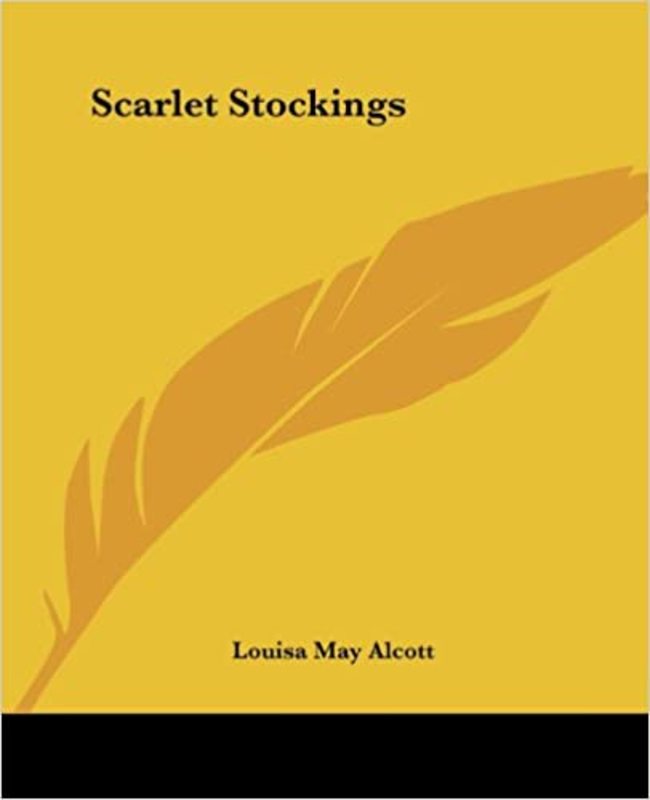 Book cover for "Scarlet Stockings" by Louisa May Alcott