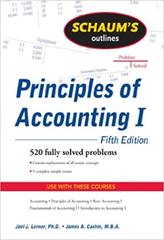 Book cover for "Schaum's Outline of Principles of Accounting I" by Joel J. Lerner