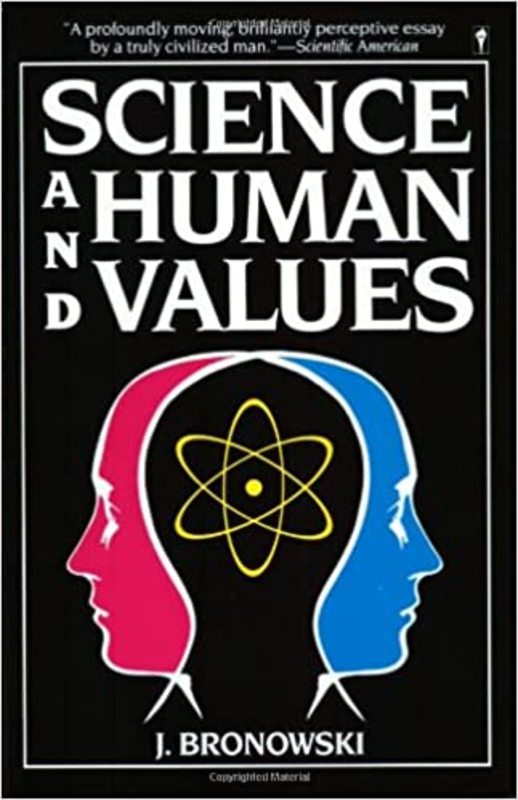 Book cover for "Science and Human Values" by Jacob Bronowski