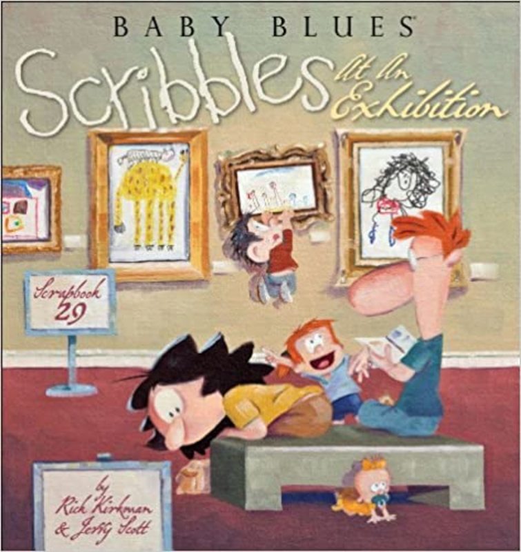 Book cover for "Scribbles at an Exhibition" by Rick Kirkman