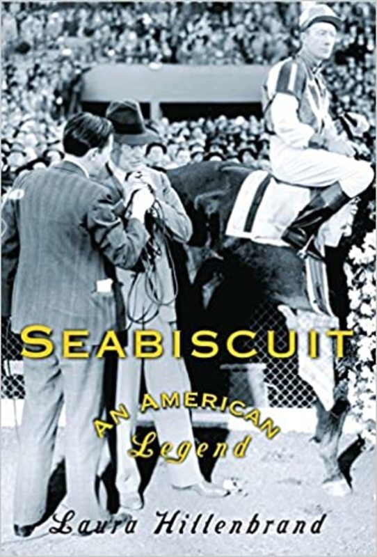 Book cover for "Seabiscuit" by Laura Hillenbrand