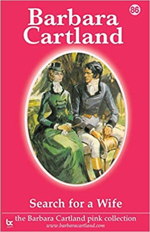 Book cover for "Search for a Wife" by Barbara Cartland