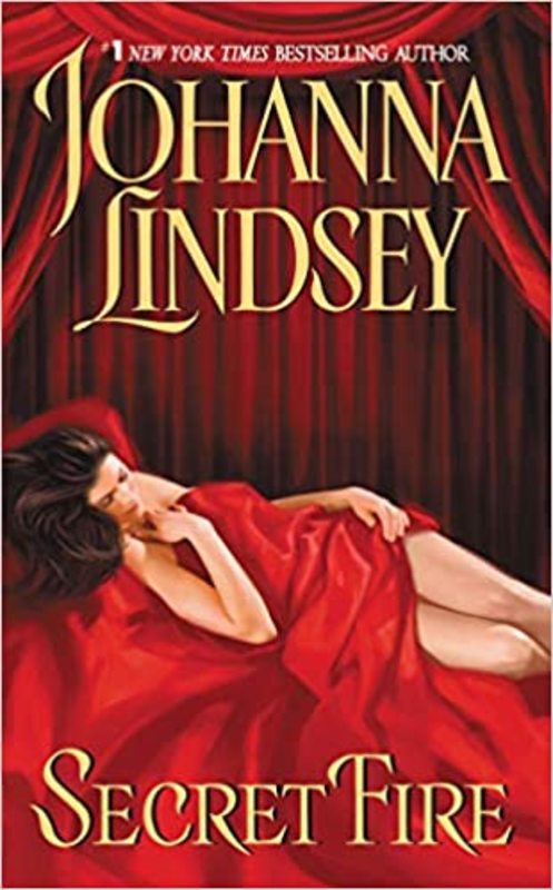 Book cover for "Secret Fire" by Johanna Lindsey