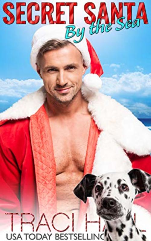 Book cover for "Secret Santa by the Sea" by Traci Hall