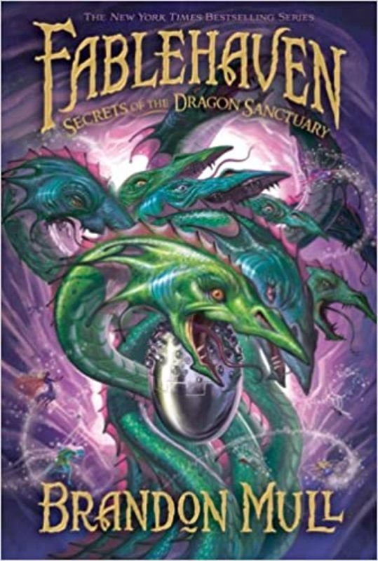 Book cover for "Secrets of the Dragon Sanctuary" by Brandon Mull