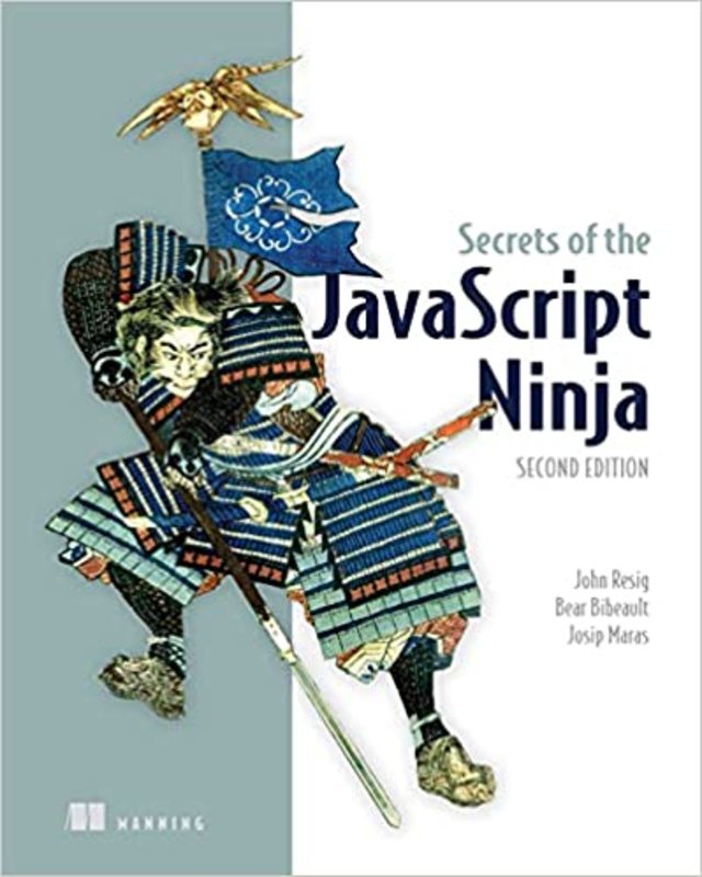 Book cover for "Secrets of the JavaScript Ninja" by Josip Maras