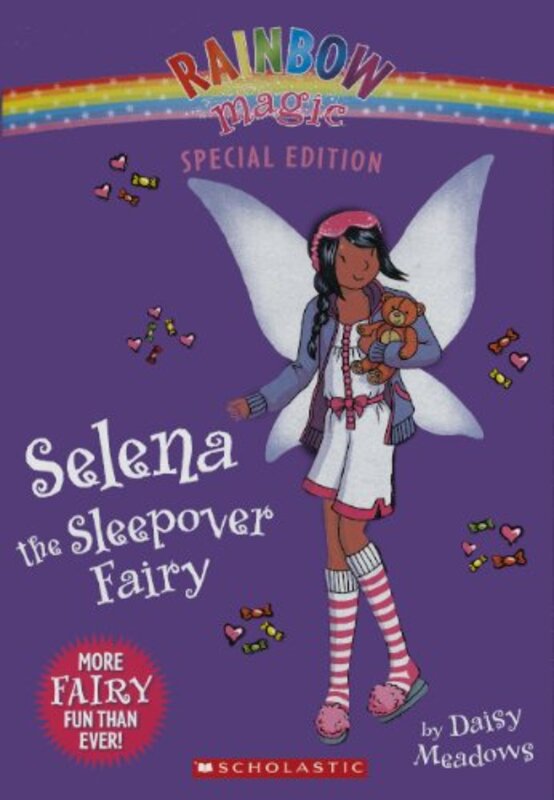 Book cover for "Selena the Sleepover Fairy" by Daisy Meadows