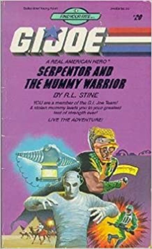 Book cover for "Serpentor and the Mummy Warrior" by R.L. Stine