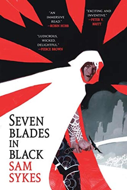 Book cover for "Seven Blades in Black" by Sam Sykes