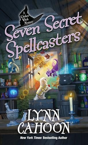 Book cover for "Seven Secret Spellcasters" by Lynn Cahoon