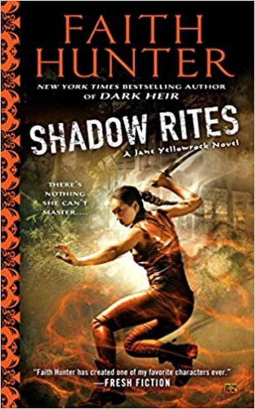 Book cover for "Shadow Rites" by Faith Hunter