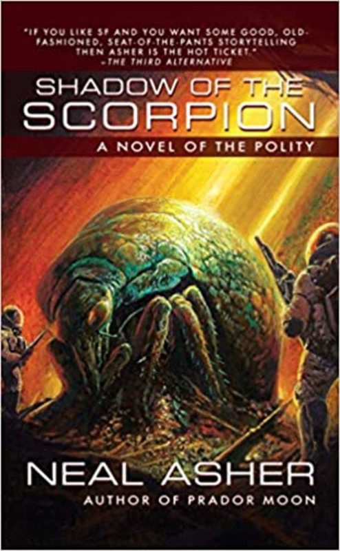 Book cover for "Shadow of the Scorpion" by Neal Asher