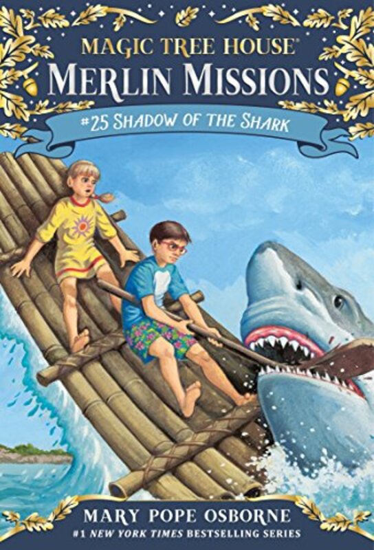 Book cover for "Shadow of the Shark" by Mary Pope Osborne