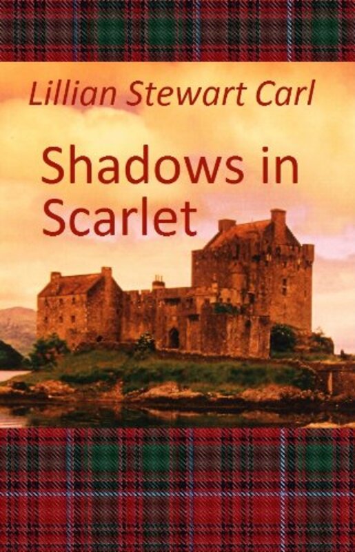 Book cover for "Shadows in Scarlet" by Lillian Stewart Carl