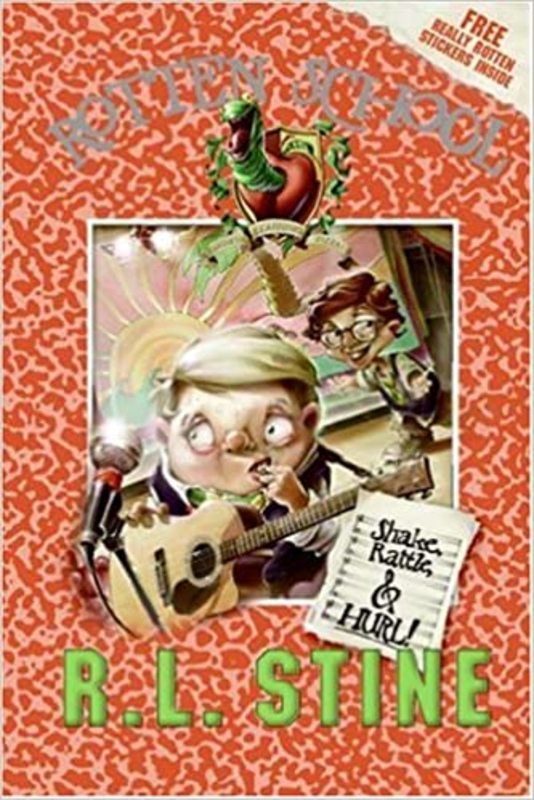 Book cover for "Shake, Rattle, and Hurl!" by RL Stine