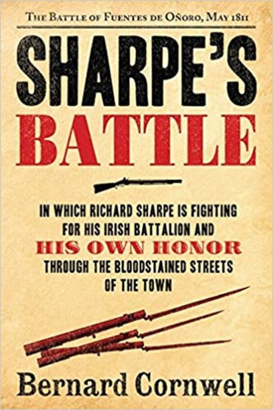 Book cover for "Sharpe's Battle" by Bernard Cornwell