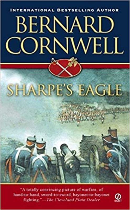 Book cover for "Sharpe's Eagle" by Bernard Cornwell