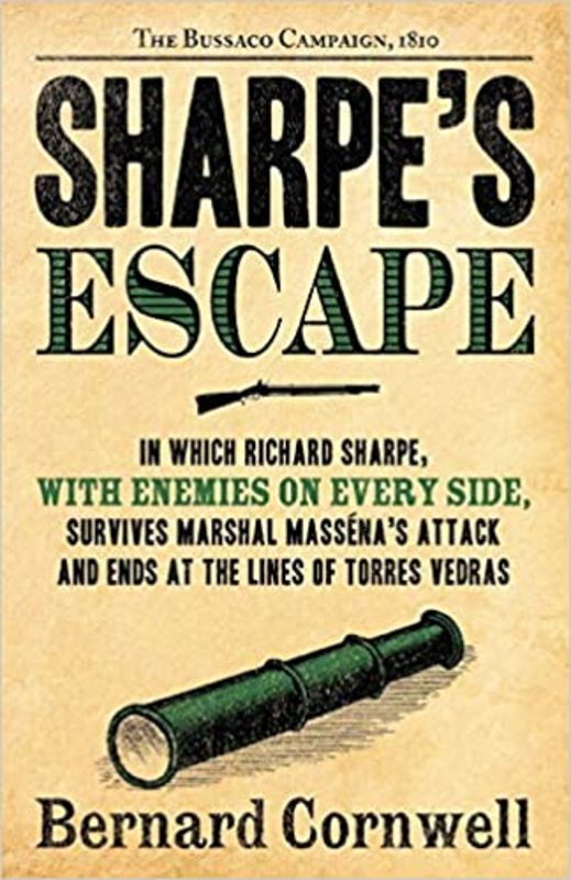 Book cover for "Sharpe's Escape" by Bernard Cornwell