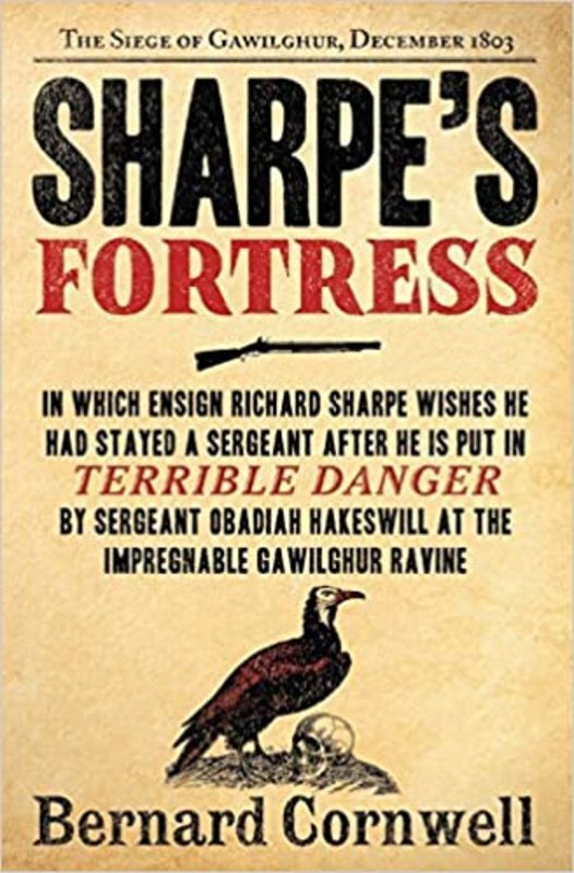 Book cover for "Sharpe's Fortress" by Bernard Cornwell