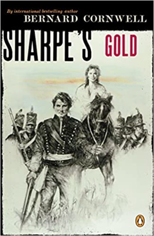 Book cover for "Sharpe's Gold" by Bernard Cornwell