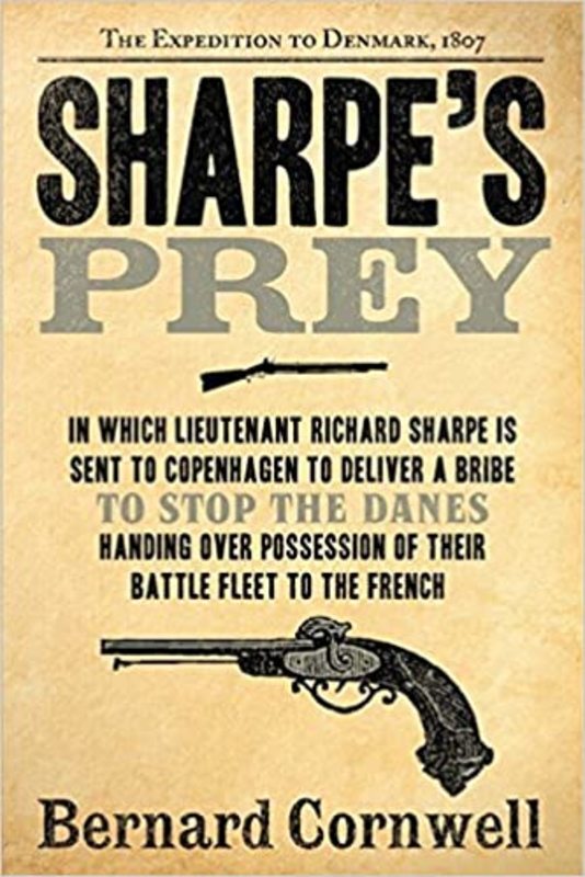 Book cover for "Sharpe's Prey" by Bernard Cornwell
