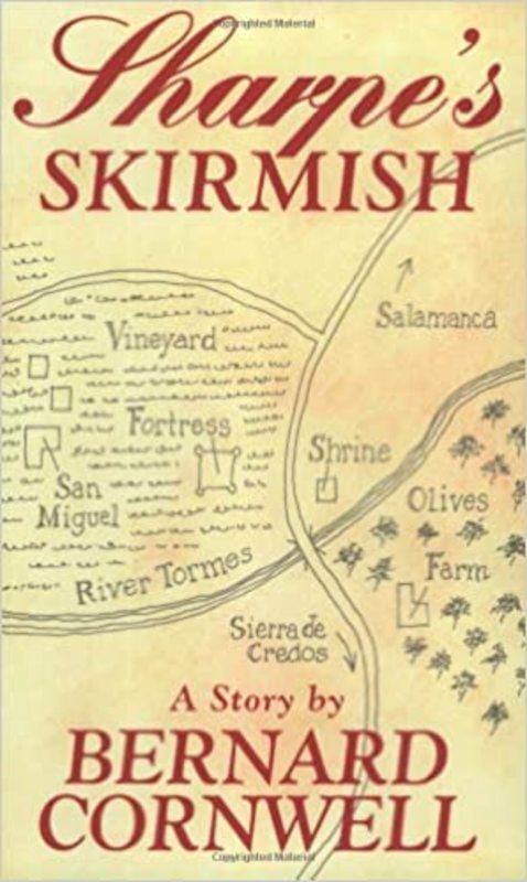 Book cover for "Sharpe's Skirmish" by Bernard Cornwell