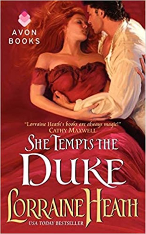 Book cover for "She Tempts the Duke" by Lorraine Heath