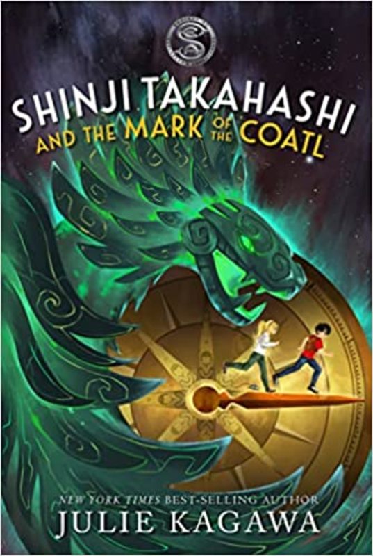 Book cover for "Shinji Takahashi and the Mark of the Coatl" by Julie Kagawa