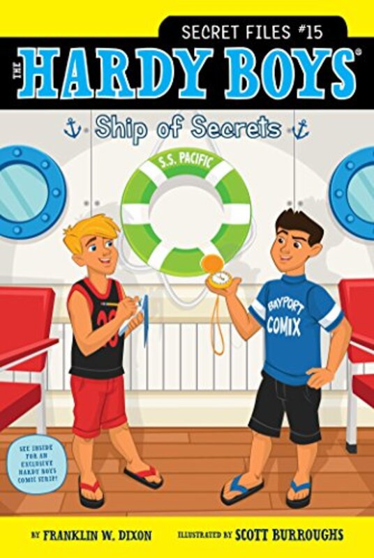 Book cover for "Ship of Secrets" by Franklin W Dixon