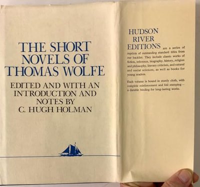 Book cover for "Short Novels of Thomas Wolfe" by Thomas Wolfe