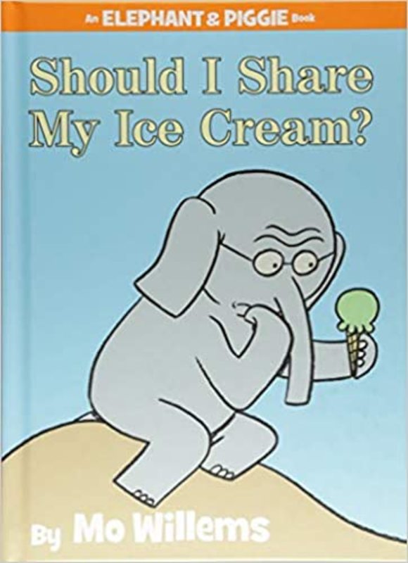 Book cover for "Should I Share My Ice Cream?" by Mo Willems