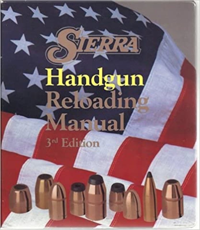 Book cover for "Sierra Handgun Reloading Manual" by Sierra Bullets
