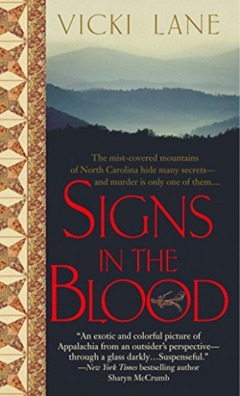 Book cover for "Signs in the Blood" by Vicki Lane
