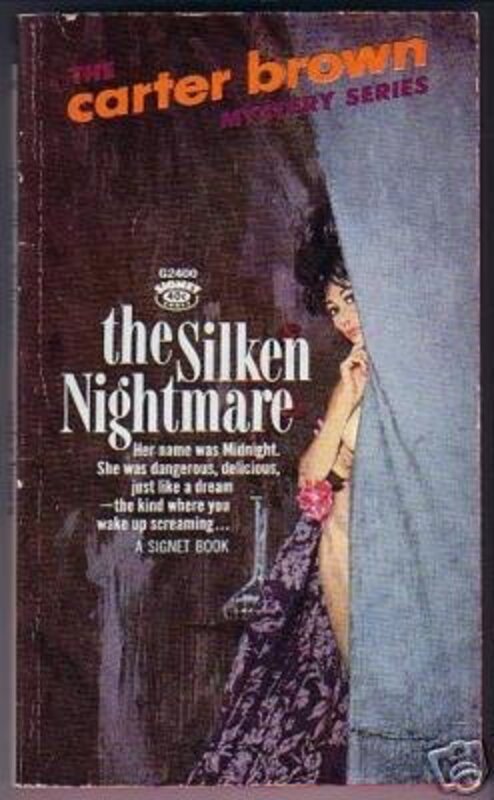 Book cover for "Silken Nightmare" by Carter Brown