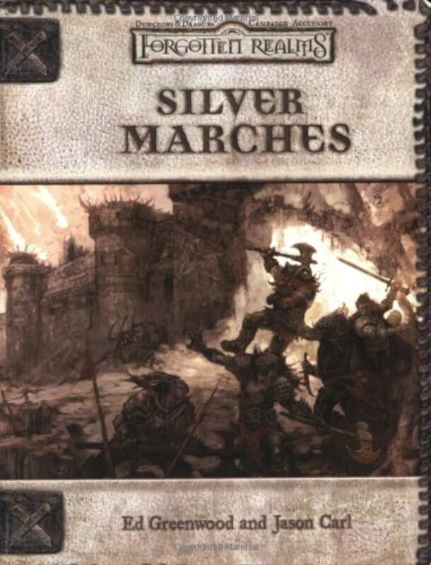 Book cover for "Silver Marches" by Ed Greenwood