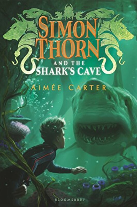 Book cover for "Simon Thorn and the Shark's Cave" by Aimee Carter