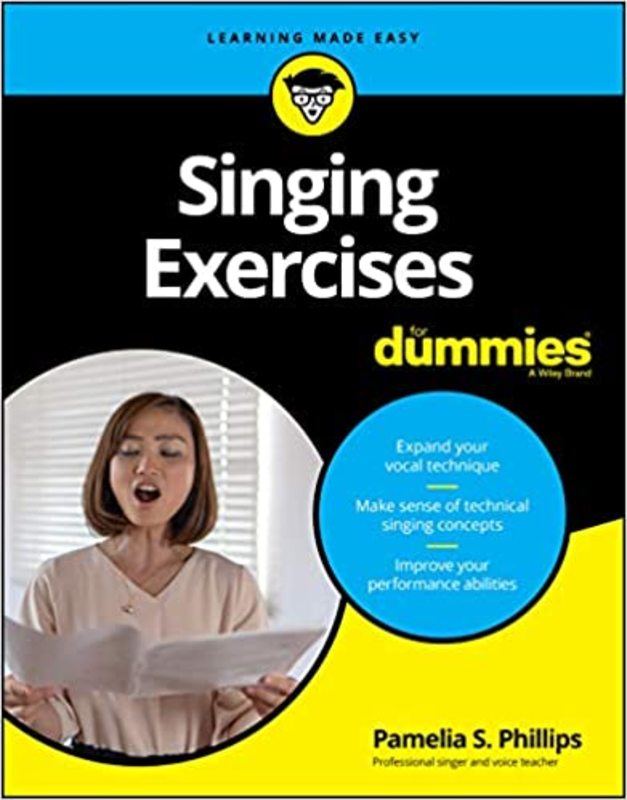 Book cover for "Singing Exercises For Dummies" by Pamelia S. Phillips