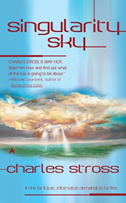 Book cover for "Singularity Sky" by Charles Stross