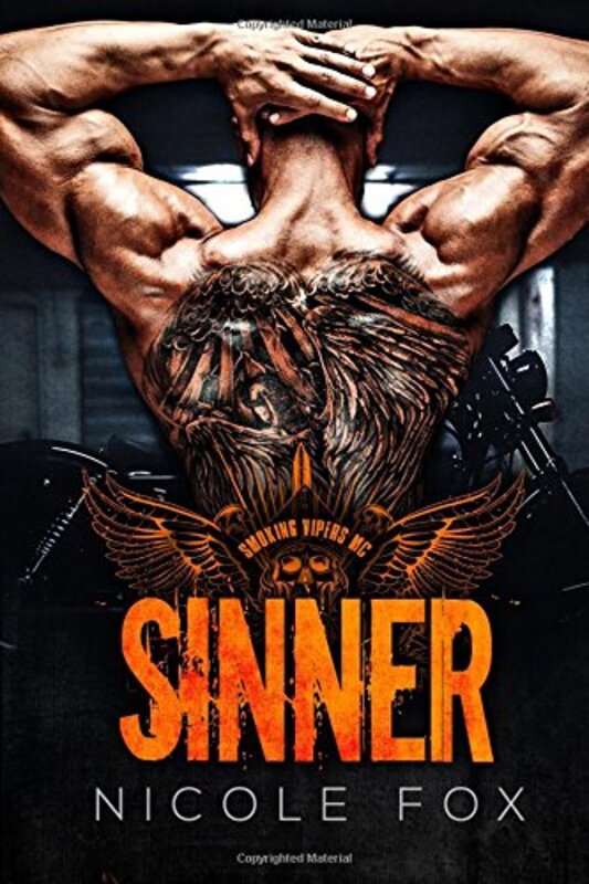 Book cover for "Sinner: The Smoking Vipers MC" by Nicole Fox