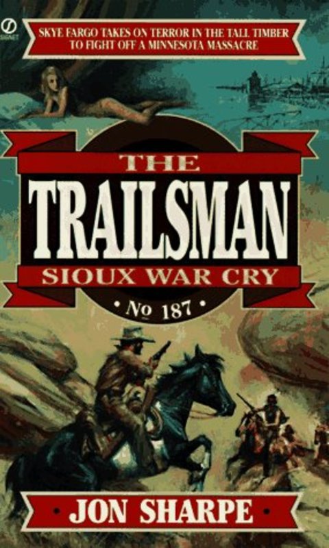 Book cover for "Sioux War Cry" by Jon Sharpe