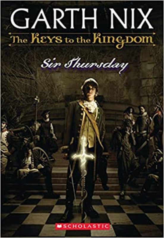 Book cover for "Sir Thursday" by Garth Nix