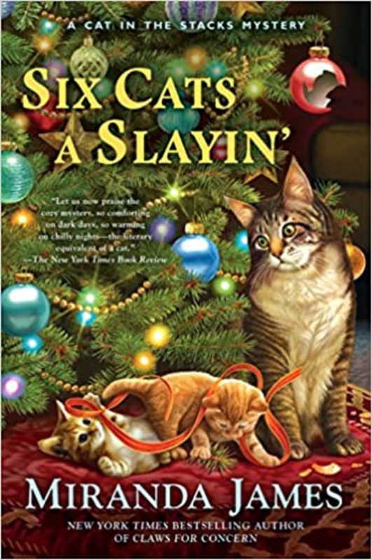 Book cover for "Six Cats a Slayin'" by Miranda James
