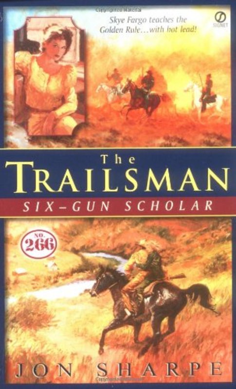 Book cover for "Six-Gun Scholar" by Jon Sharpe