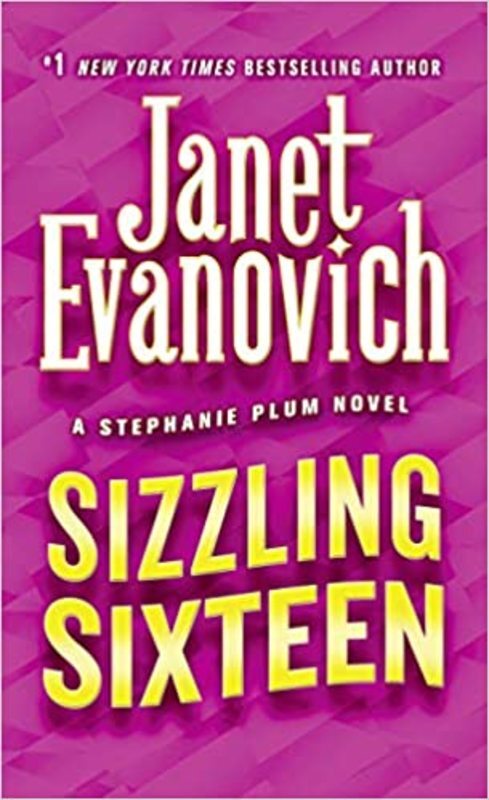 Book cover for "Sizzling Sixteen" by Janet Evanovich